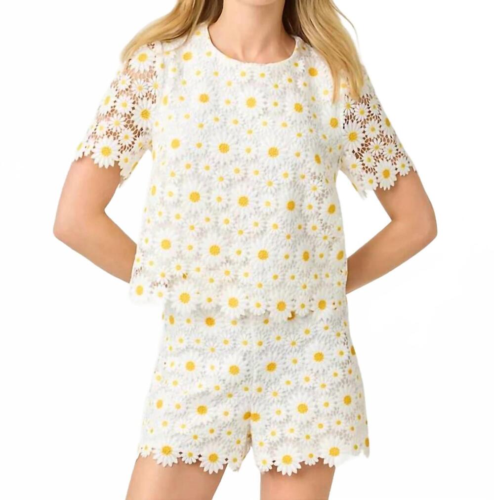 NEW LILLY PULITZER louise lace top in white